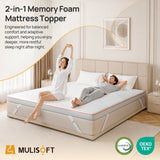 MULISOFT Mattress Topper H3/H4, Extra Thick 7.5 cm Gel Memory Foam, Washable & Breathable, Suitable for Box Spring Beds, Sofa Beds & Caravans, OEKO-TEX® STANDARD 100