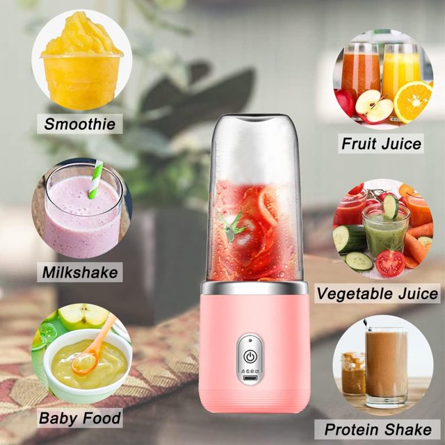 Portable Blenders ,Personal Blender For Shakes Smoothie(Pink)