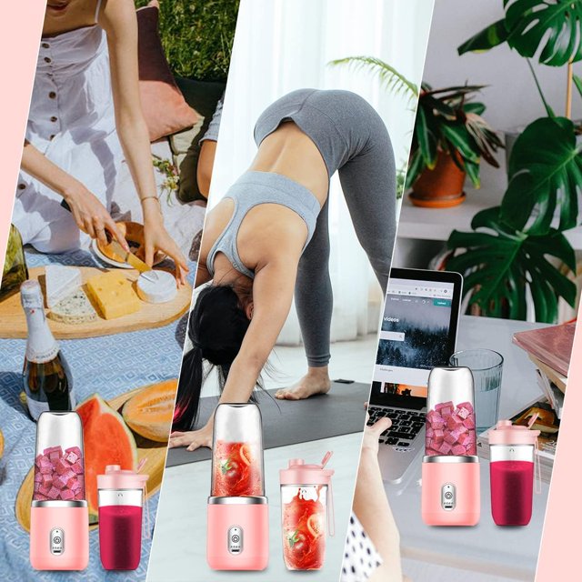 Portable Blenders ,Personal Blender For Shakes Smoothie(Pink)