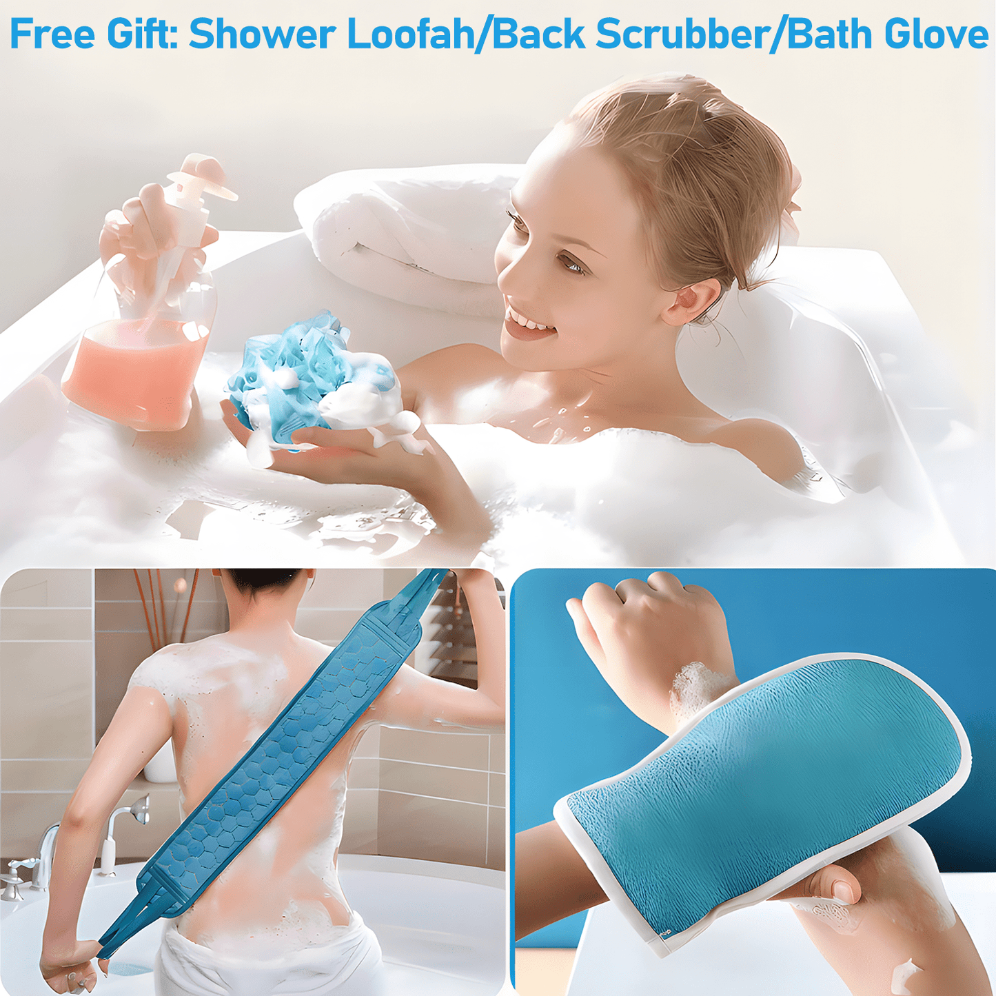 Bathtub Mats for Shower Tub Blue