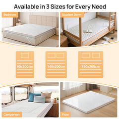 MULISOFT Mattress Topper H3/H4, Extra Thick 7.5 cm Gel Memory Foam, Washable & Breathable, Suitable for Box Spring Beds, Sofa Beds & Caravans, OEKO-TEX® STANDARD 100