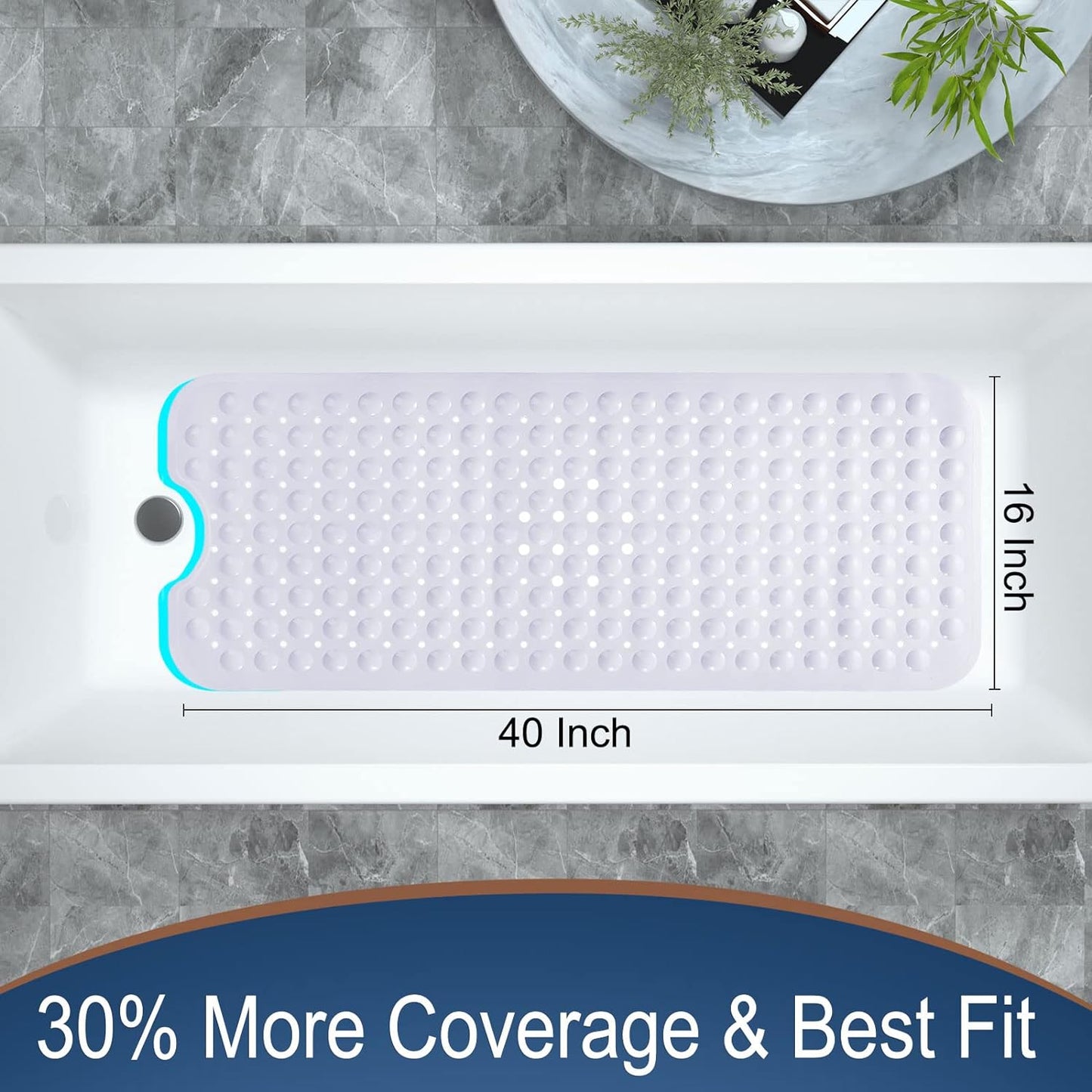 Bathtub Mats for Shower Tub Blue