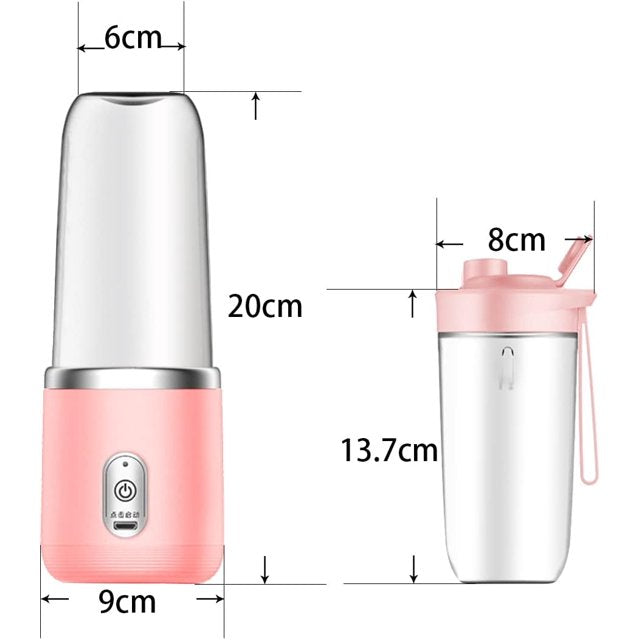 Portable Blenders ,Personal Blender For Shakes Smoothie(Pink)