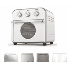 Fatabeta 14QT Air Fryers Ovens, 4-In-1 Toaster Convection Oven, Countertop Oven Toaster With Warm, Broil, Bake, Brushed Stainless Steel Finish
