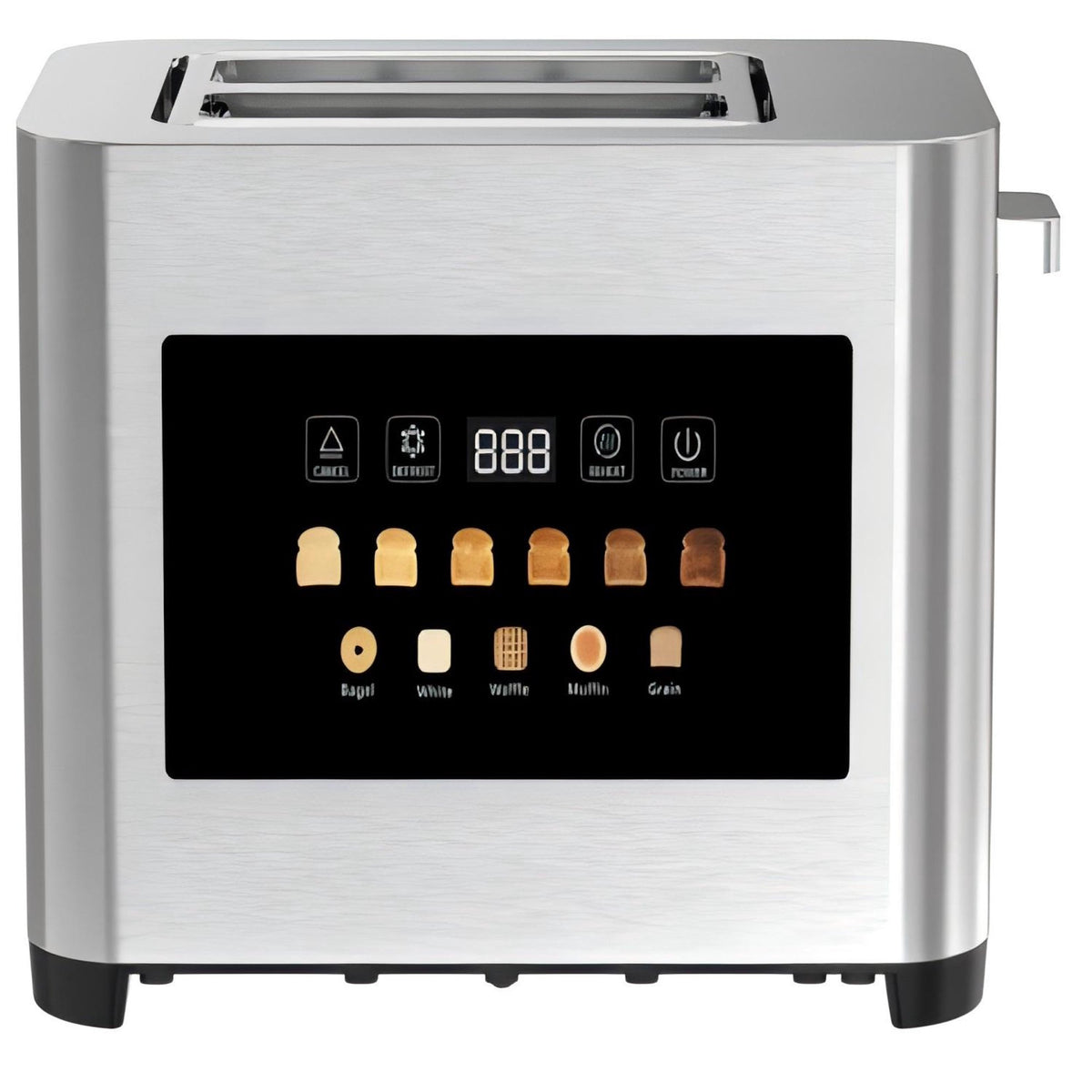 Fatabeta 2 Slice Toaster, with 6 Browning Settings, Removable Easy-to-Clean Crumb Tray, 850W, Silver