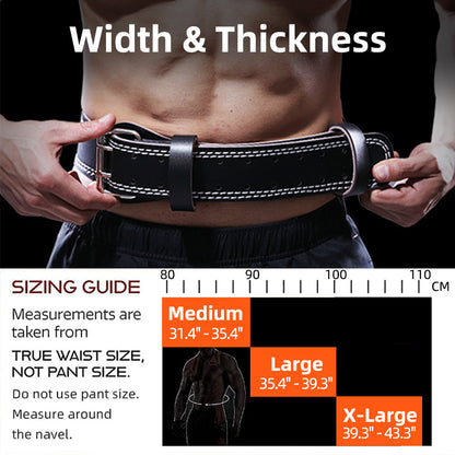 Leather Weight Lifting Belt-Size M