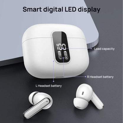 J8 Wireless Touch WaterProof Bluetooth Earbuds - White