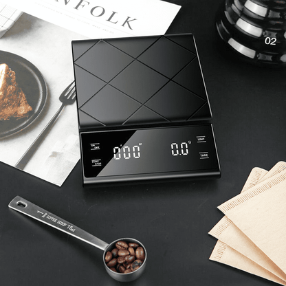 Digital Coffee Scale with Timer 3kg/0.1g-Back