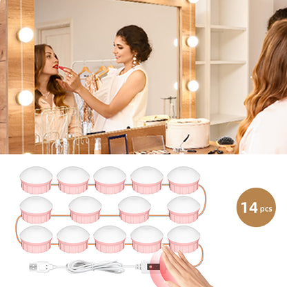 Hollywood Style Vanity Lights With 14 Dimmable Bulbs