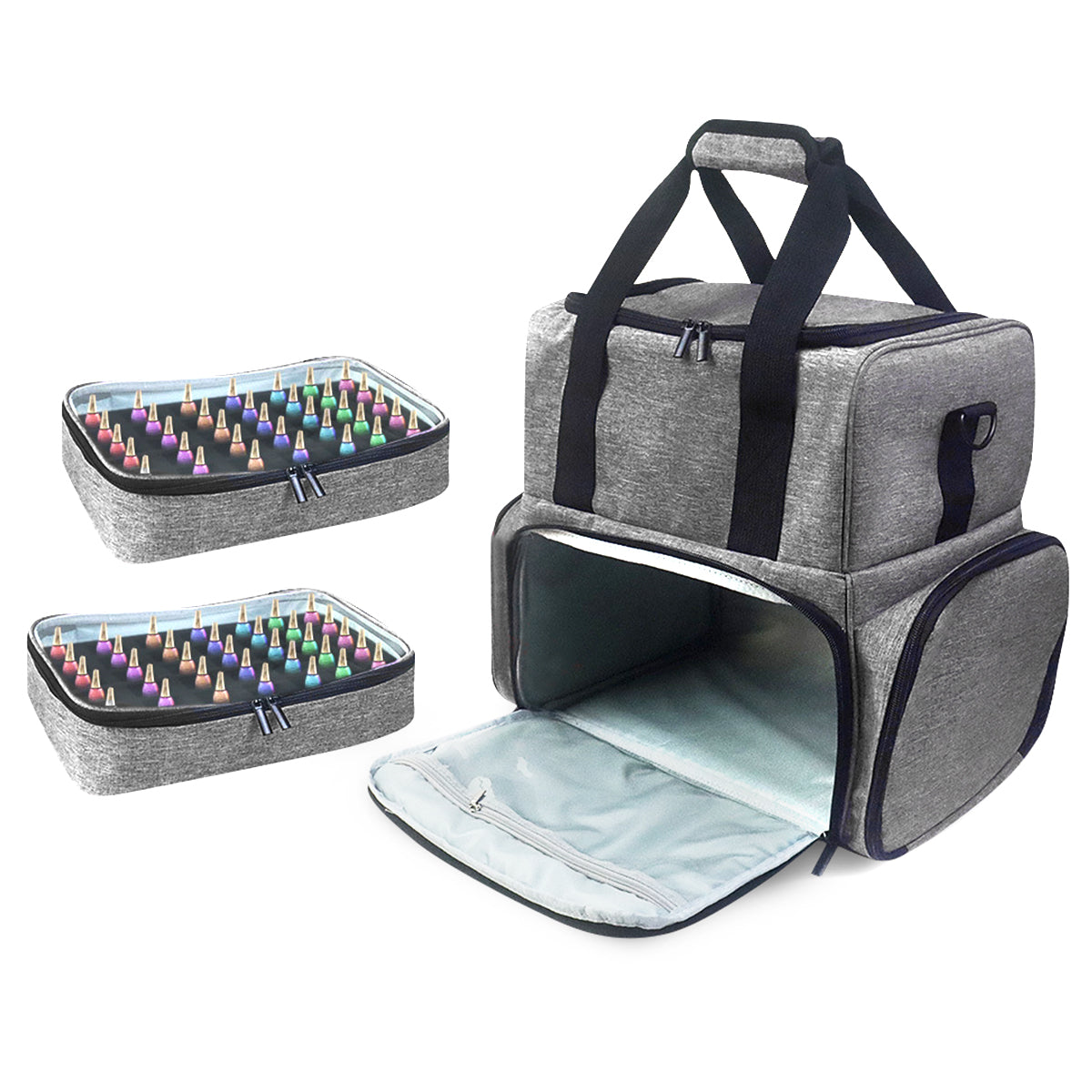 Gray Nail Polish Organizer (Backpack Version)