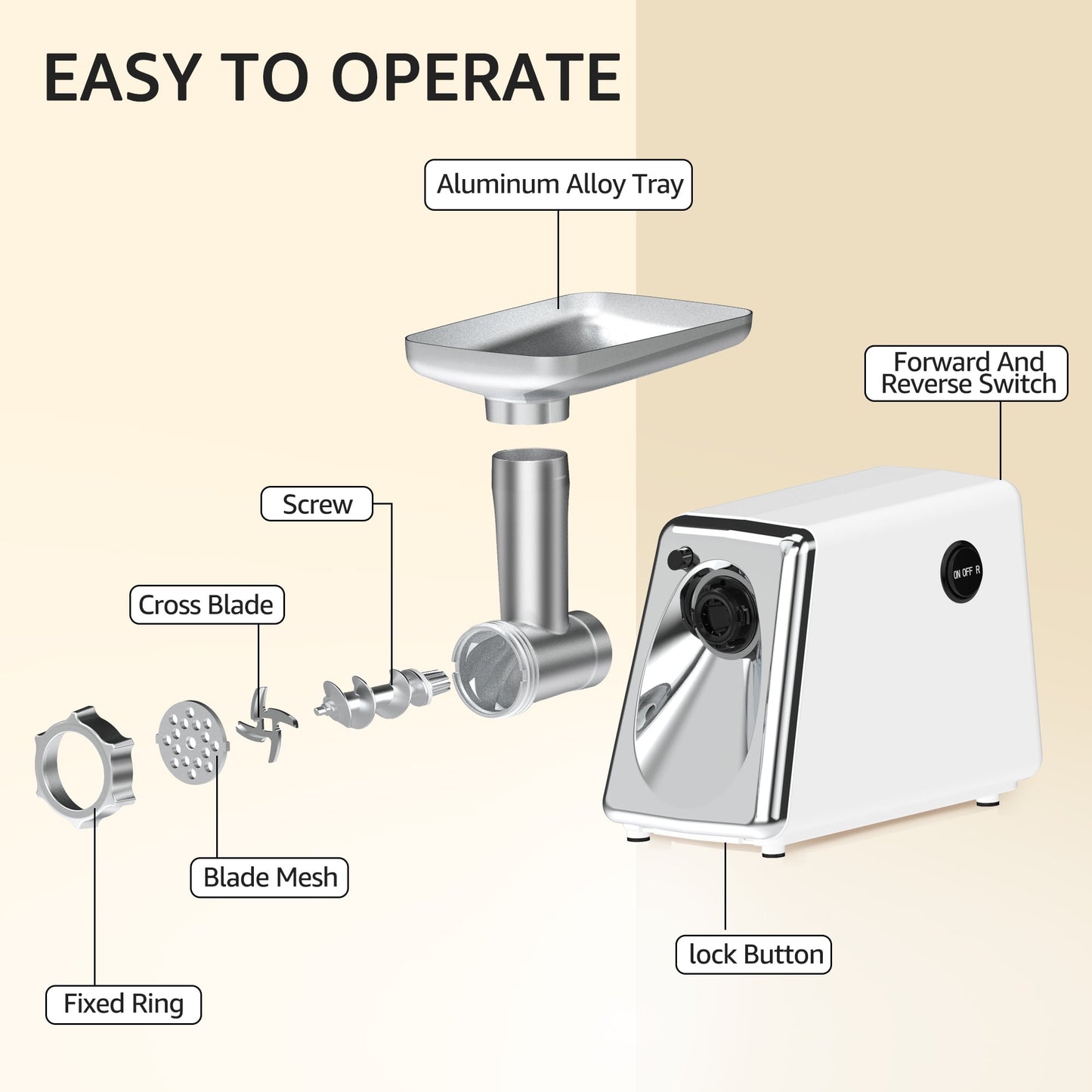 Electric Meat Grinder Heavy Duty, 3000W Max