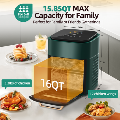 Multifunctional Digital Air Fryer-Green