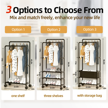 Clothing Racks for Hanging with Storage Bag