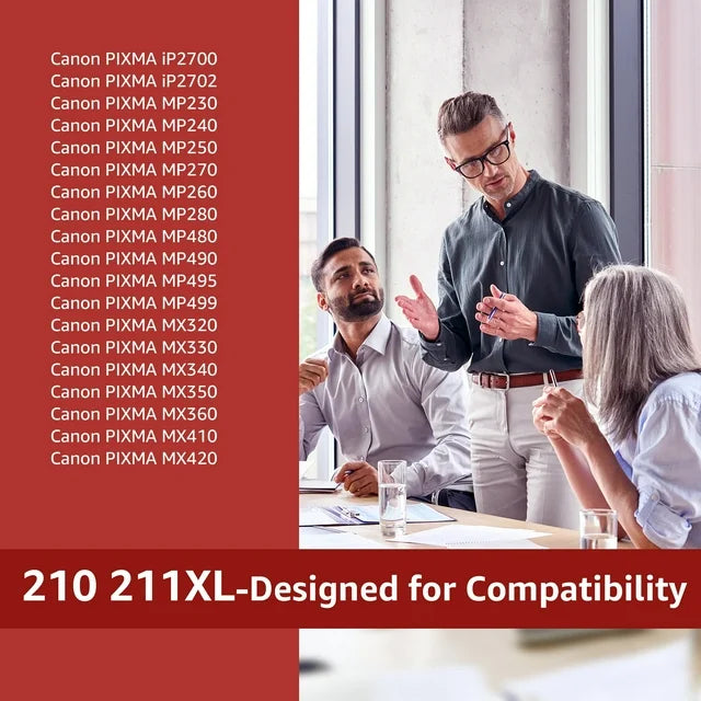 PG-210XL/CL-211XL Ink Cartridges Compatible for Canon(2 Pack)