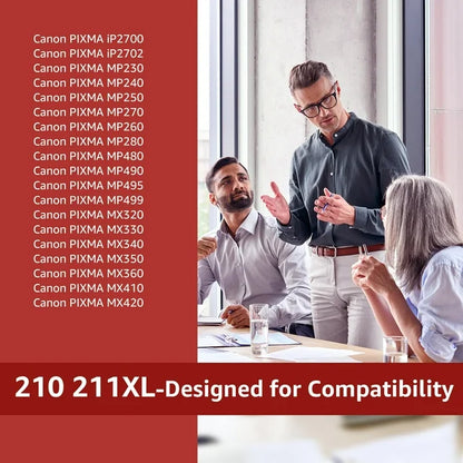 PG-210XL/CL-211XL Ink Cartridges Compatible for Canon(2 Pack)