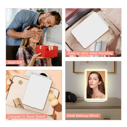 Rechargeable Travel Makeup Mirror