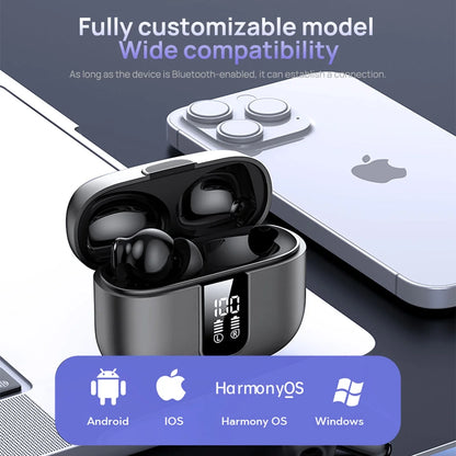J8 Wireless Touch WaterProof Bluetooth Earbuds - Black