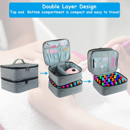 Nail Polish Organizer Case Grey