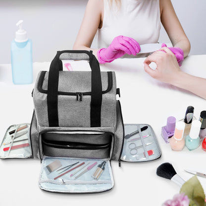 Gray Nail Polish Organizer (Backpack Version)