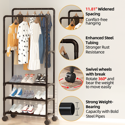 Clothing Racks for Hanging with Storage Bag