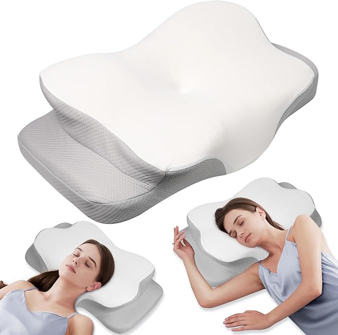 MULISOFT Memory Foam Pillow, Comfortable Pillow, Supportive Neck pillow, Ergonomic side sleeper pillow