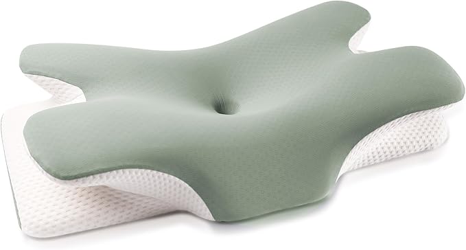 MULISOFT Memory Foam Pillow, Comfortable Pillow, Supportive Neck pillow, Ergonomic side sleeper pillow (GREY)