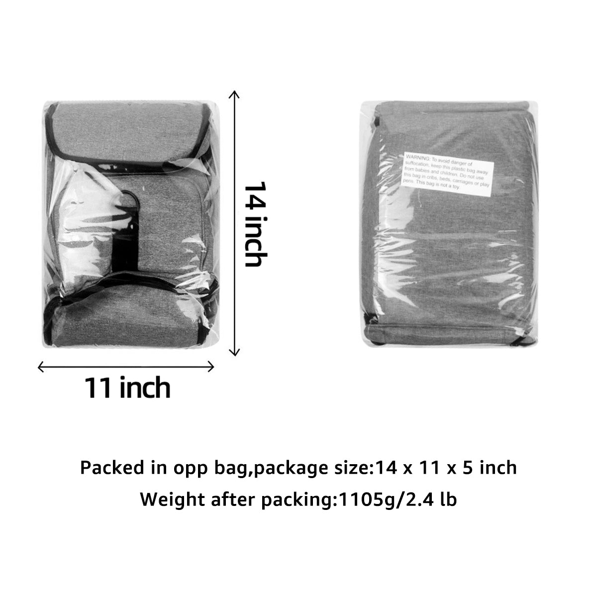 Gray Nail Polish Organizer (Backpack Version)