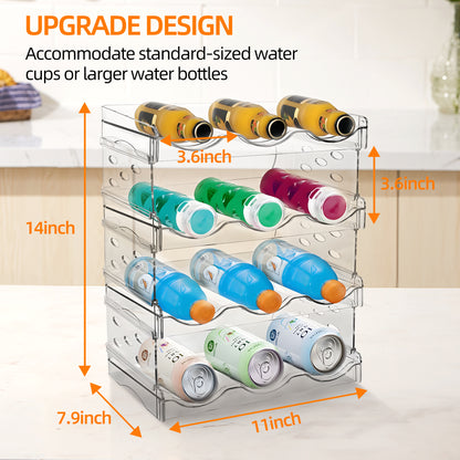 Stackable Water Bottle Organizer for Cabinet 4 Tier