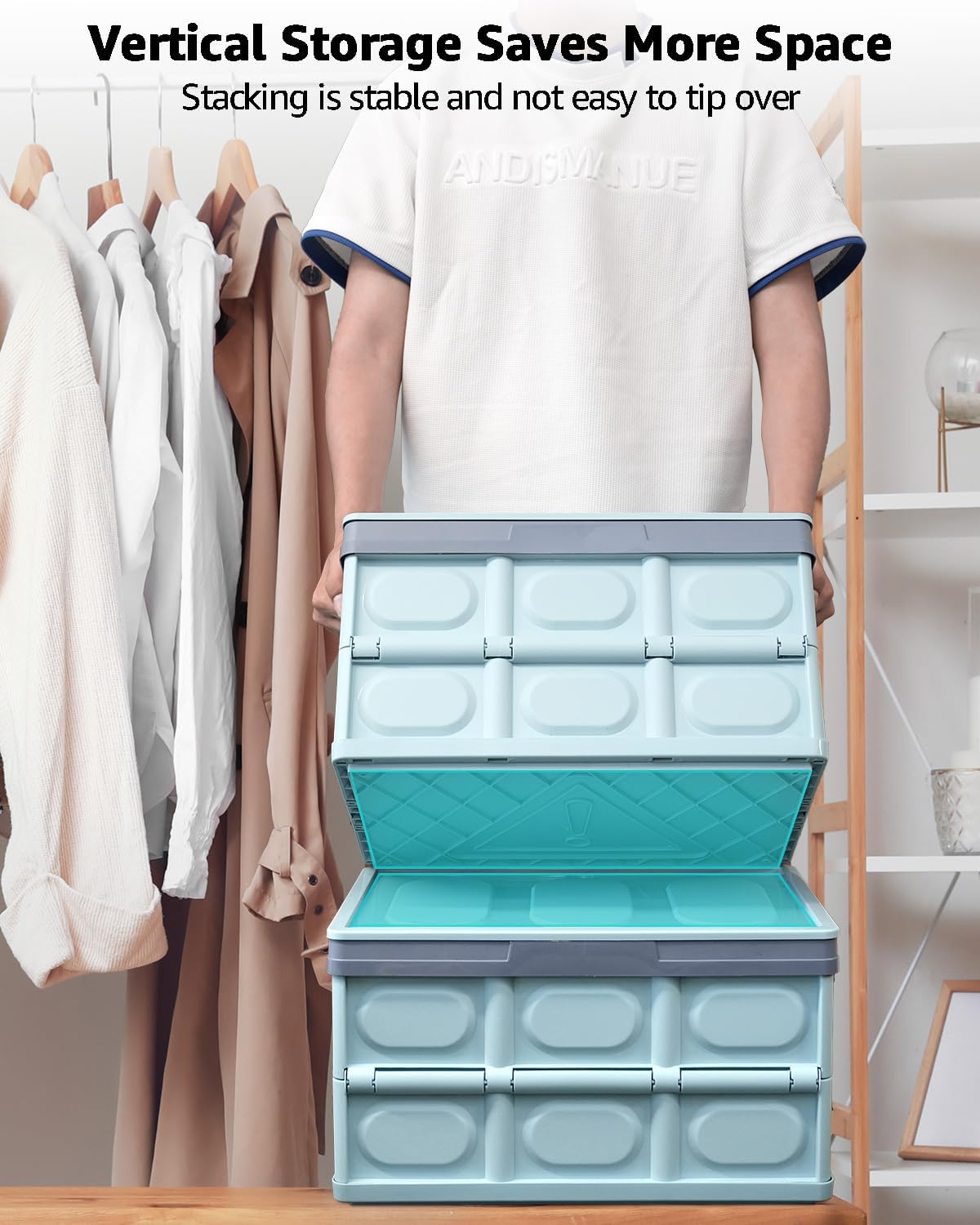 15 Gallon Large Plastic Storage Bins with Lids