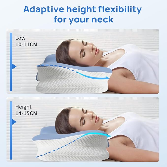MULISOFT Memory Foam Pillow, Comfortable Pillow, Supportive Neck pillow, Ergonomic side sleeper pillow