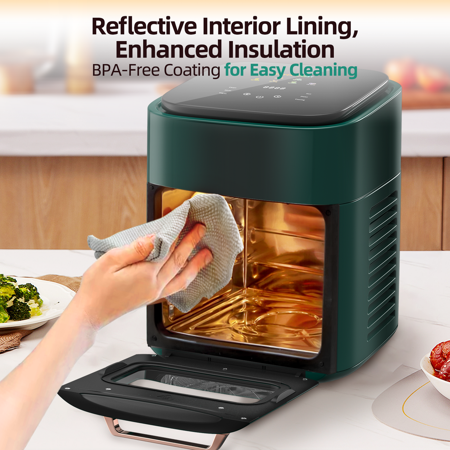 Multifunctional Digital Air Fryer-Green