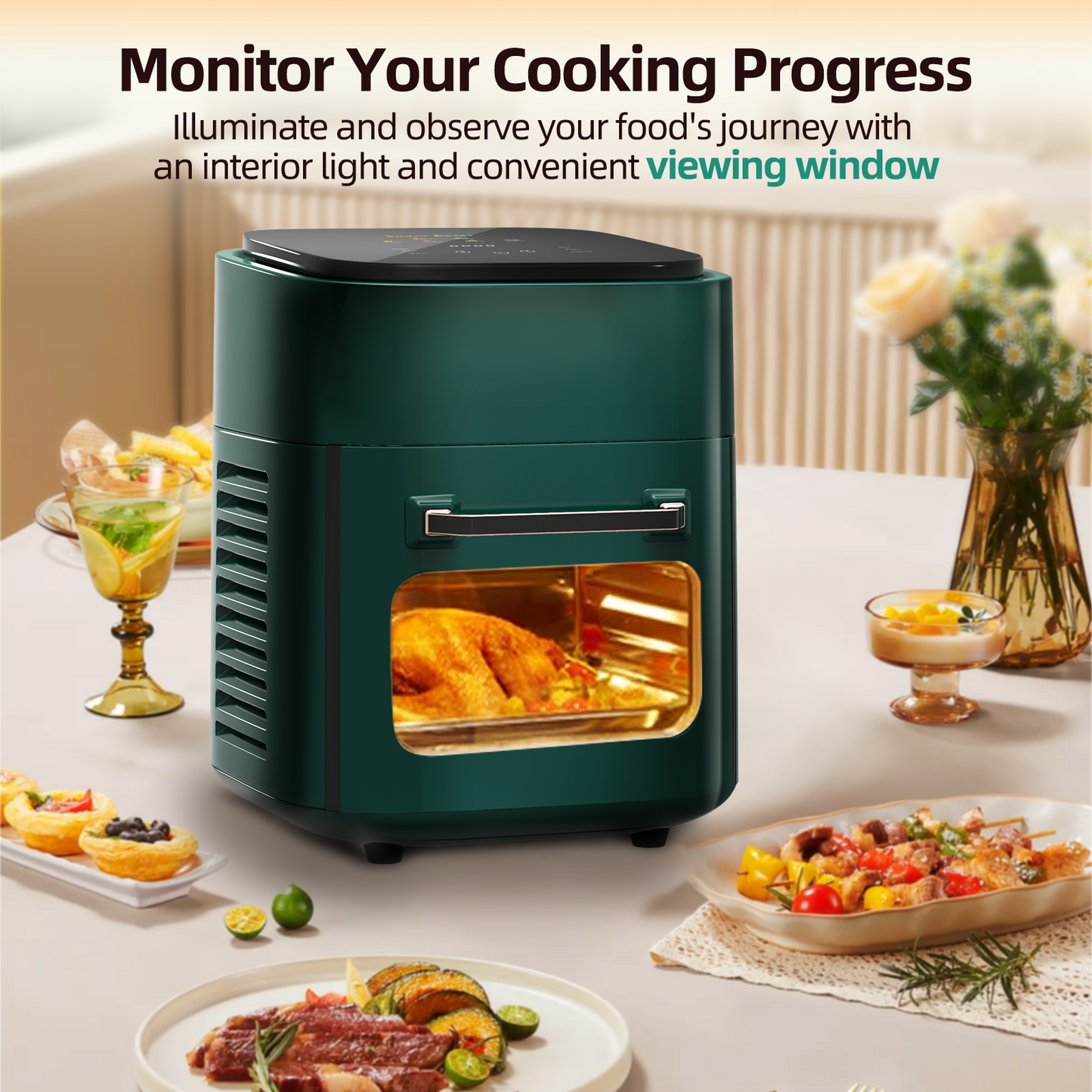 Multifunctional Digital Air Fryer-Green