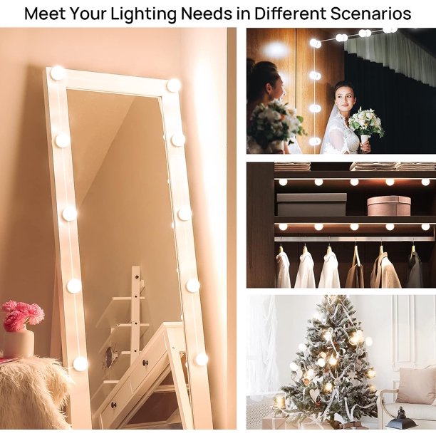 Hollywood Style Vanity Lights With 10 Dimmable Bulbs