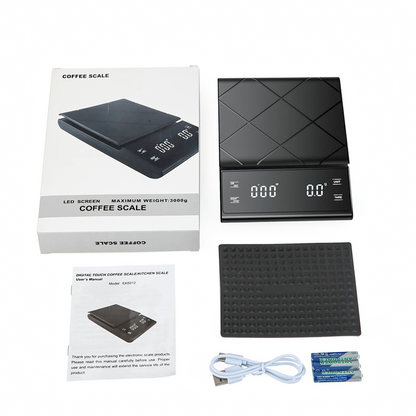 Digital Coffee Scale with Timer 3kg/0.1g-Back