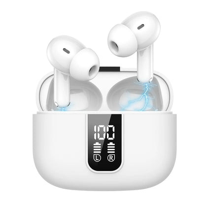 J8 Wireless Touch WaterProof Bluetooth Earbuds - White