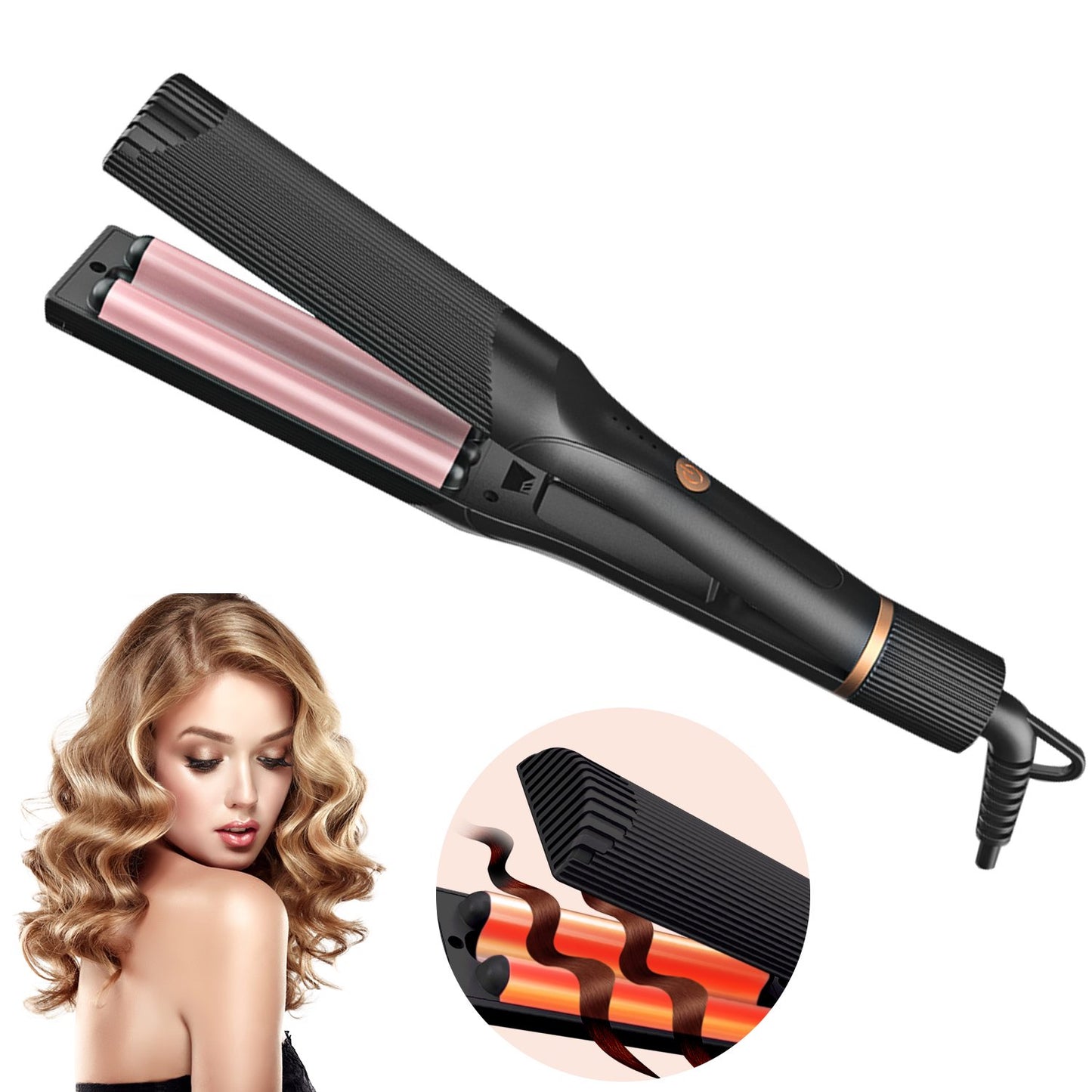 Hair Waver Iron Beach Waver,Black