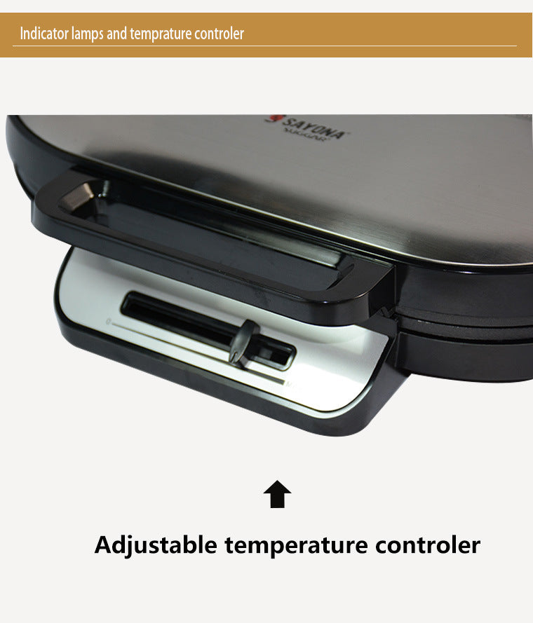 Double Waffle Maker Machine with Non-stick Grids