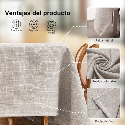 White Rectangle Tablecloth