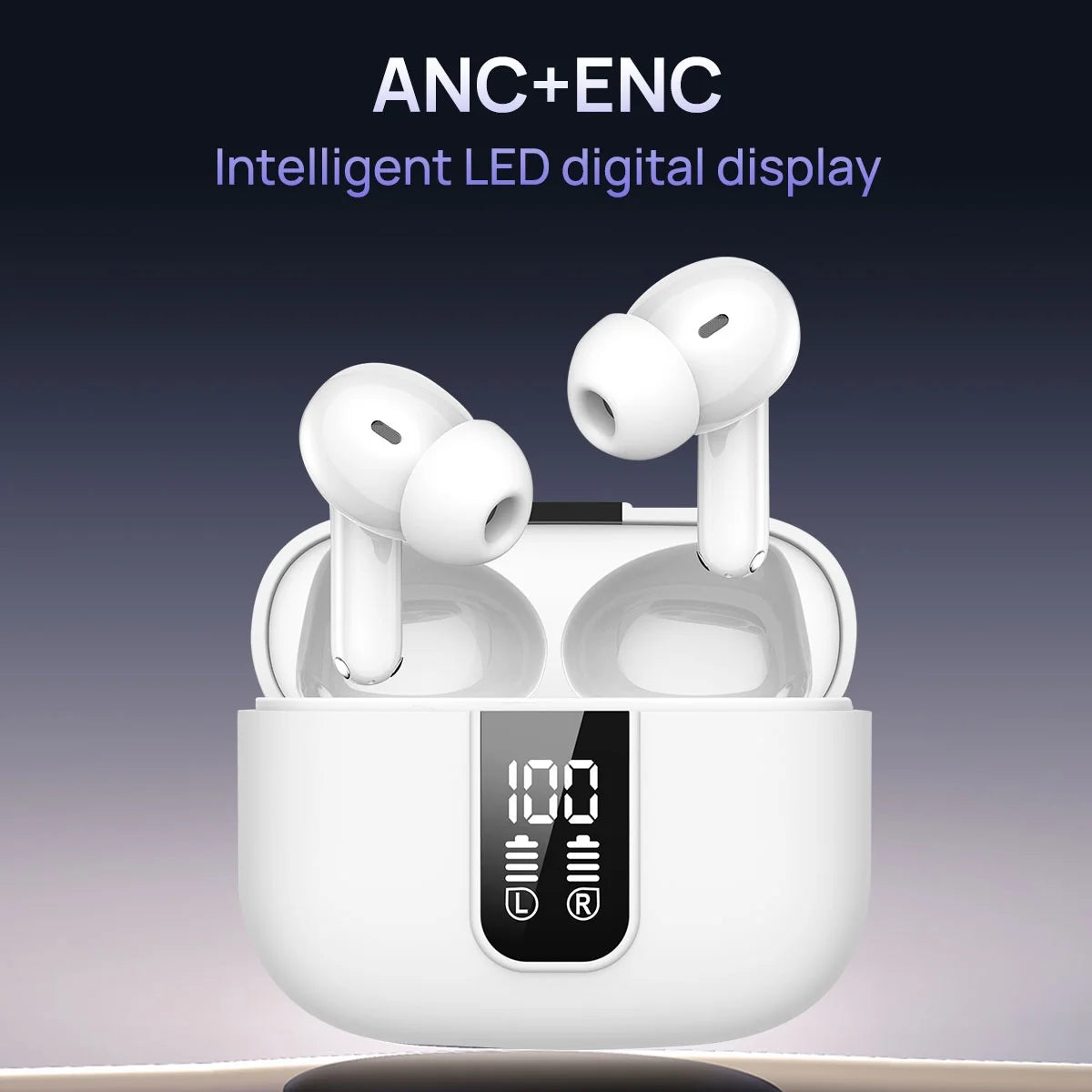 J8 Wireless Touch WaterProof Bluetooth Earbuds - White