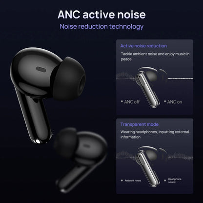 J8 Wireless Touch WaterProof Bluetooth Earbuds - Black