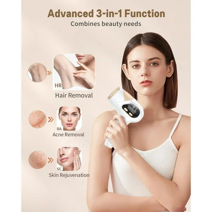 Laser Hair Removal, IPL Hair Removal for Women and Men, Flashes Hair Remover for Face, Armpits, Arms, Bikini Line, Legs