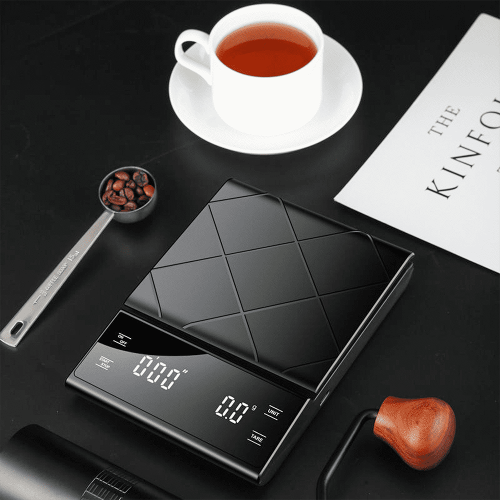 Digital Coffee Scale with Timer 3kg/0.1g-Back