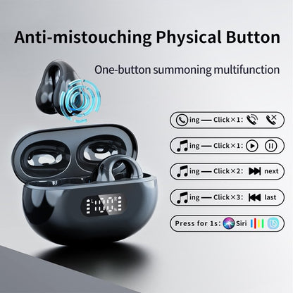 Wireless Earbuds Bluetooth -5.2 Open -Black