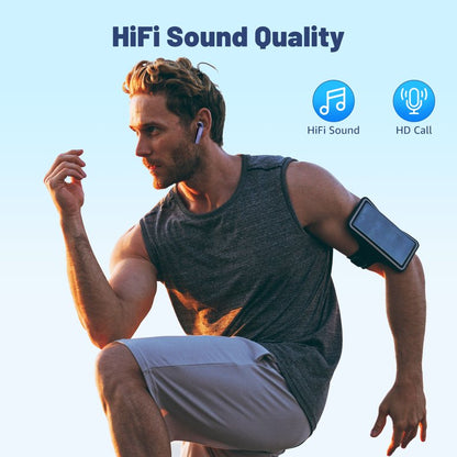 Wireless Earbuds Bluetooth 5.3 Headphones with LED Display(black)