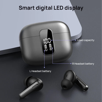 J8 Wireless Touch WaterProof Bluetooth Earbuds - Black