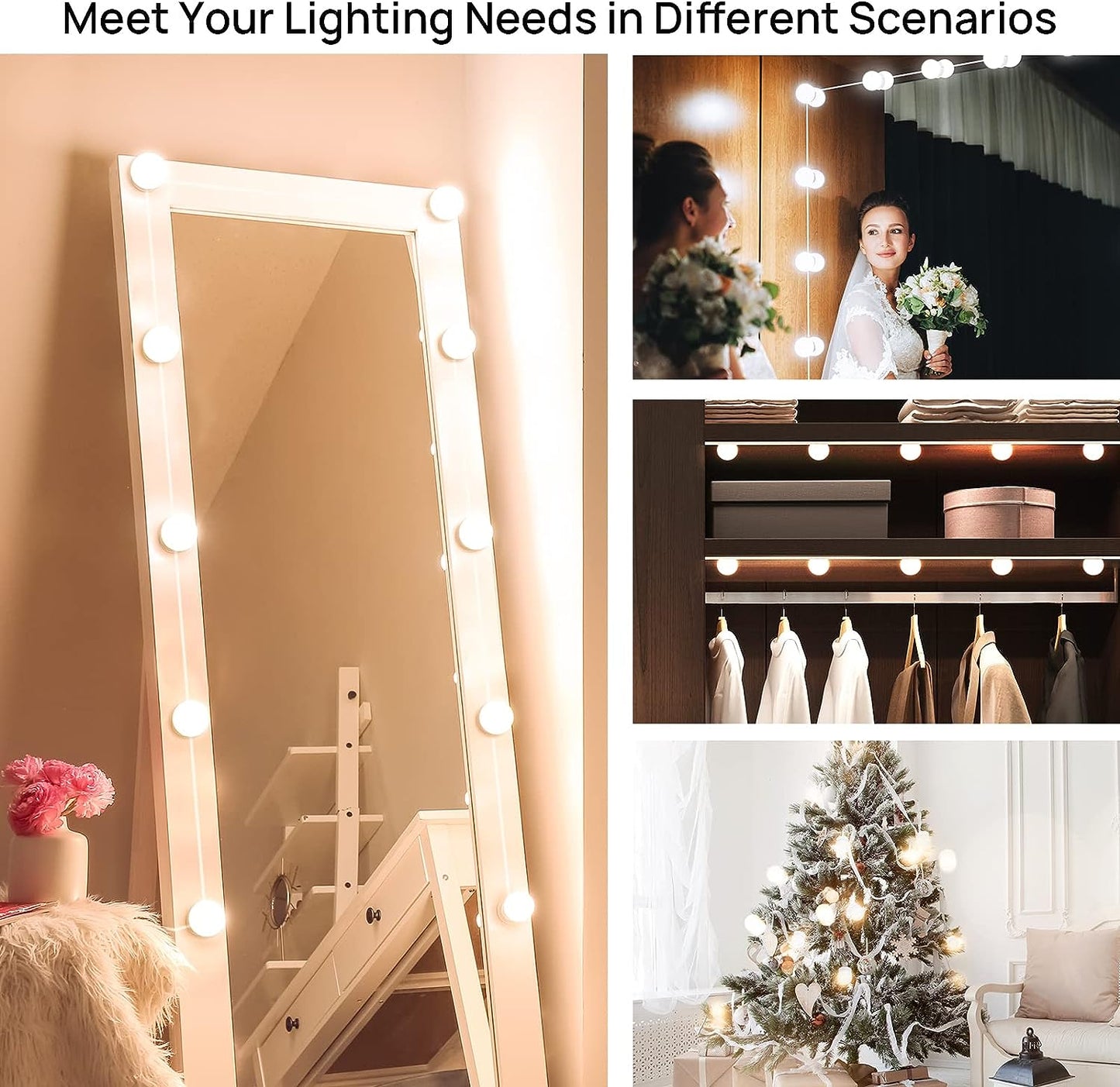 Hollywood Style Vanity Lights With 14 Dimmable Bulbs